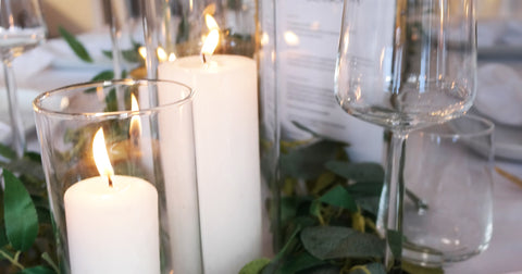 Sylinterimaljakot kynttilälyhtyinä