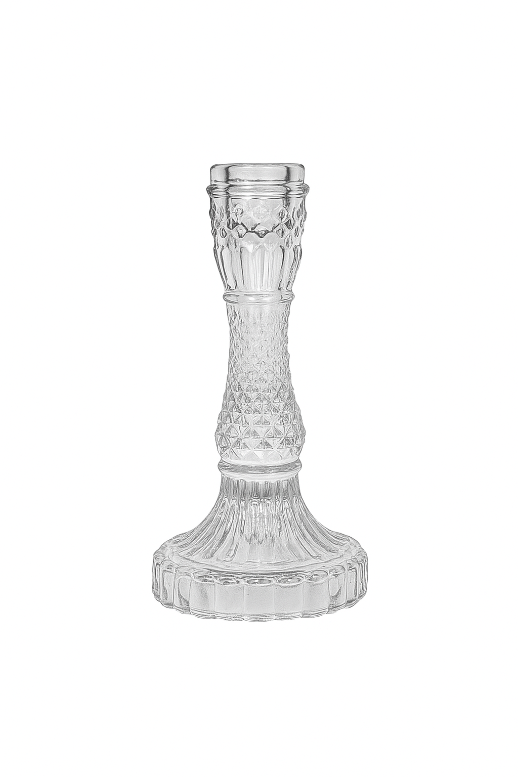 Lasinen kynttilänjalka, 17 cm